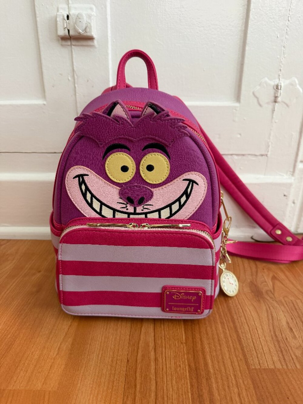 Loungefly Disney Cheshire Cat Mini Backpack - Purple, Pink, Yellow